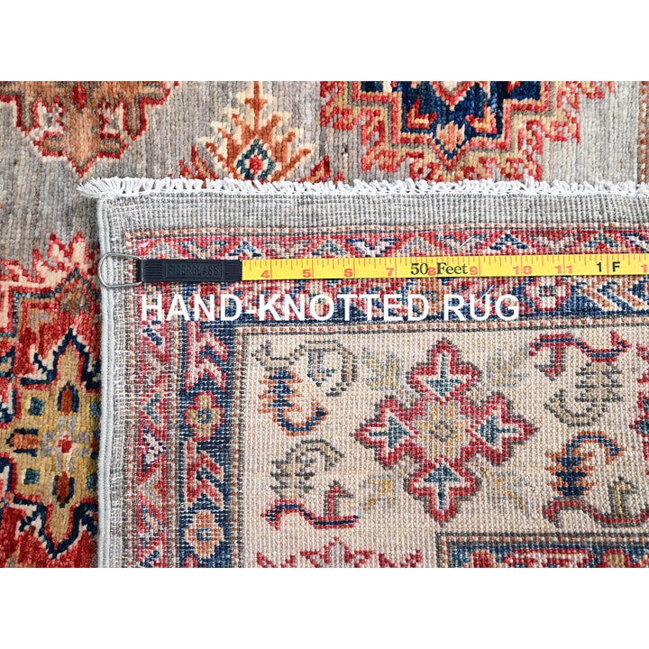 4'9" x 6'7" New Hand Knotted Grey Wool Rectangle Oriental Rug - MOA10286892