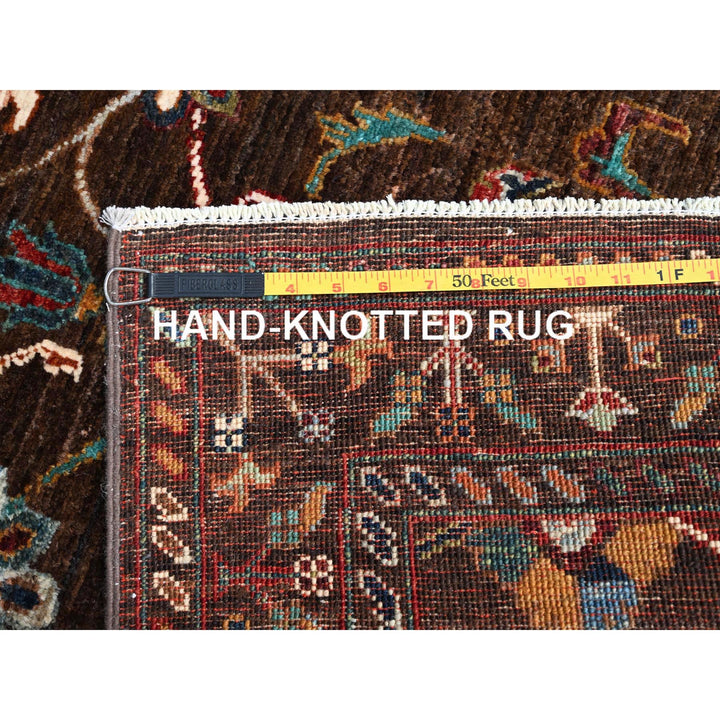 2'8" x 8'5" New Hand Knotted Brown Cotton Runner Oriental Rug - MOA10286897