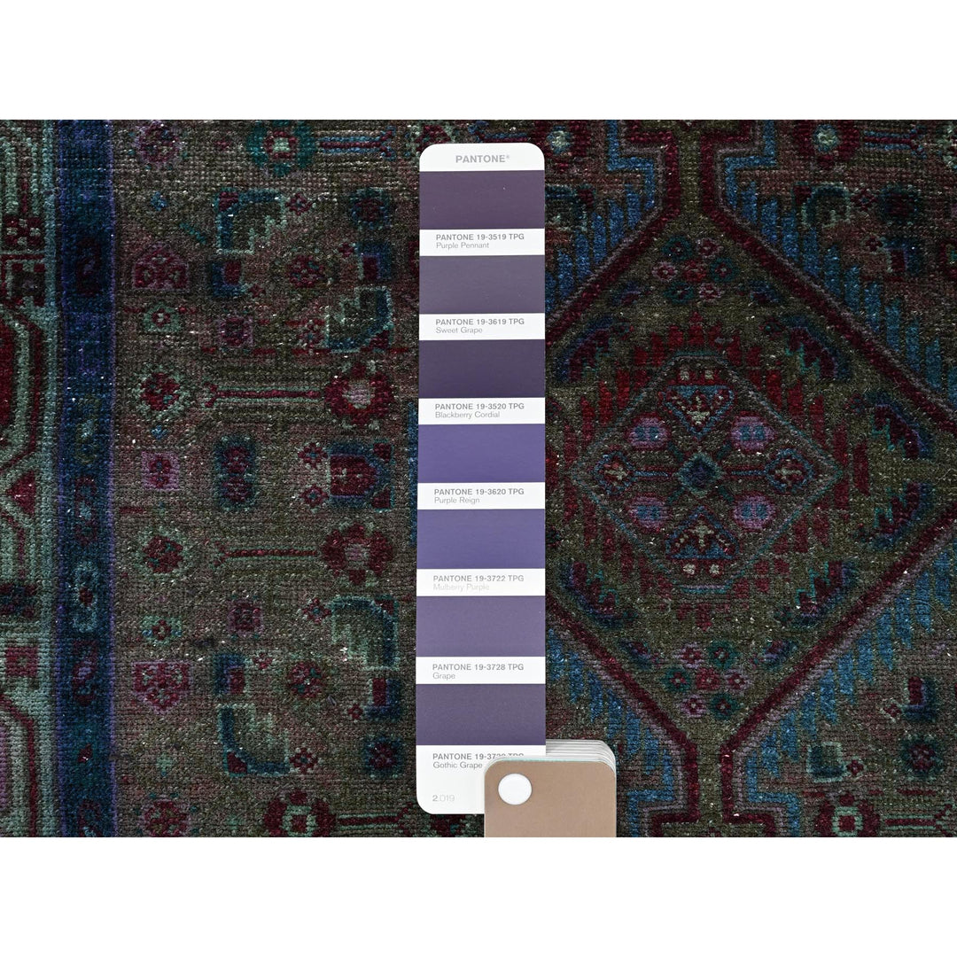 3'2" x 5'1" Vintage Hand Knotted Red Wool Rectangle Oriental Rug - MOA102868