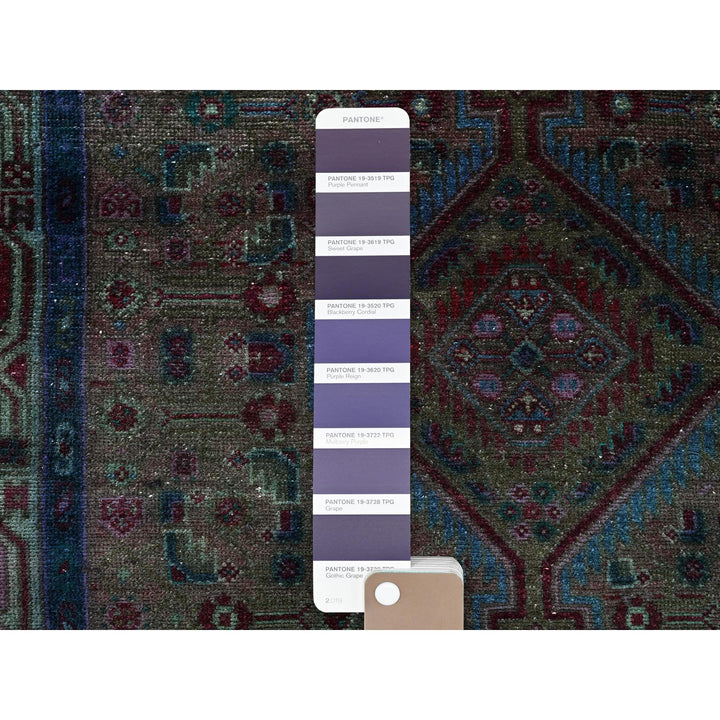 3'2" x 5'1" Vintage Hand Knotted Red Wool Rectangle Oriental Rug - MOA102868