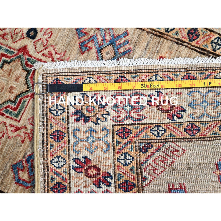 2'5" x 6'8" New Hand Knotted Beige Wool Runner Oriental Rug - MOA10286907