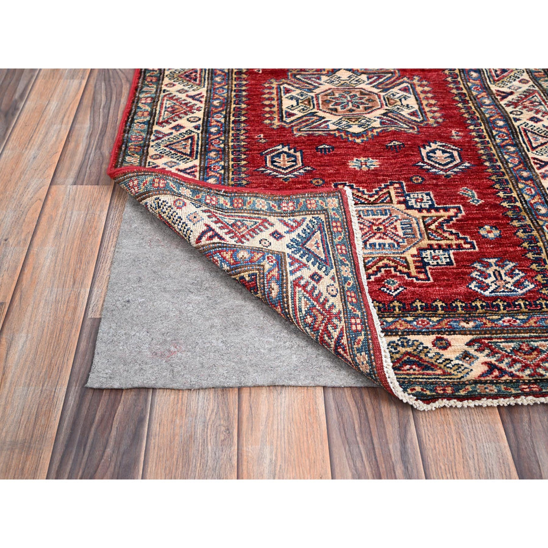 2'7" x 13'2" New Hand Knotted Red Wool Runner Oriental Rug - MOA10286910