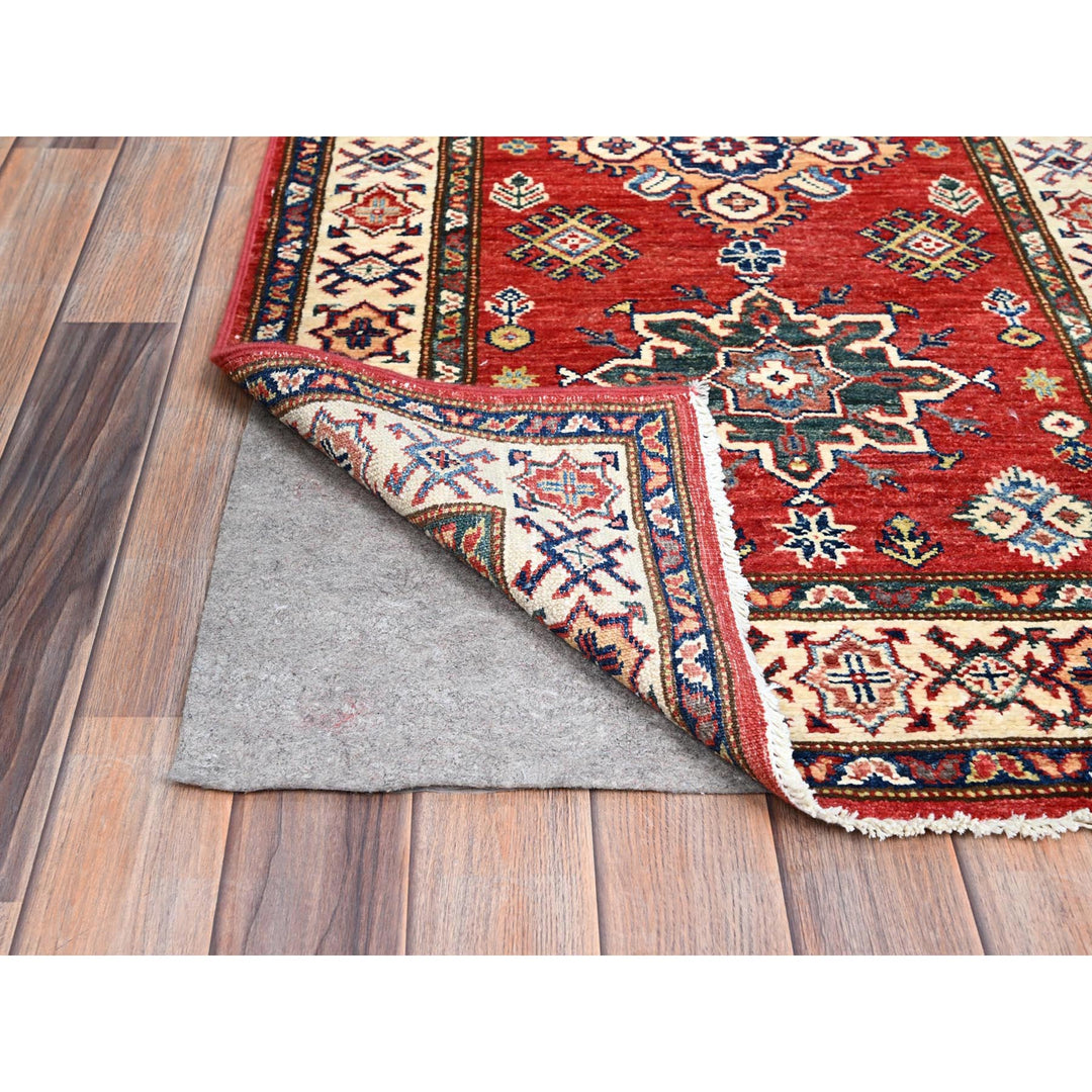 2'8" x 13'4" New Hand Knotted Red Wool Runner Oriental Rug - MOA10286914