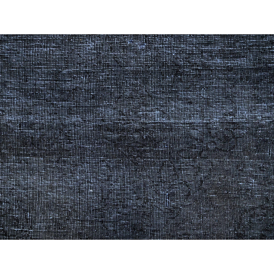 6'3" x 9'3" Vintage Hand Knotted Black Wool Rectangle Oriental Rug - MOA10286927