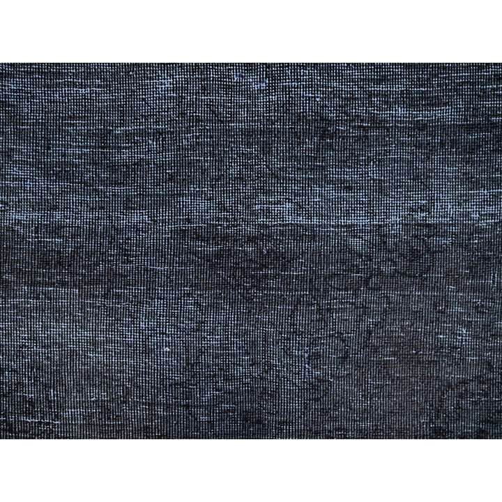 6'3" x 9'3" Vintage Hand Knotted Black Wool Rectangle Oriental Rug - MOA10286927