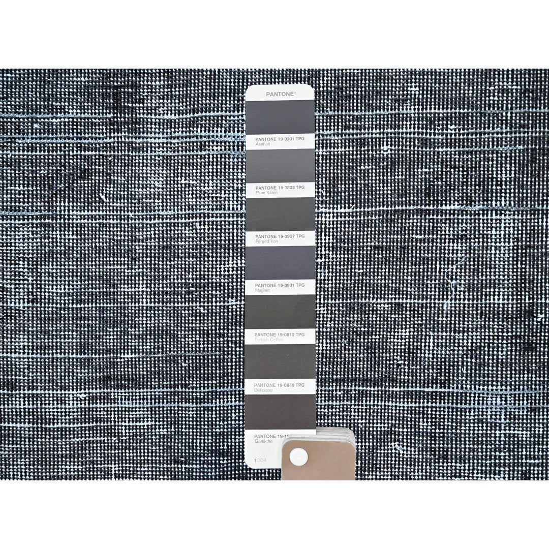 9'6" x 12'4" Vintage Hand Knotted Grey Wool Rectangle Oriental Rug - MOA10286931