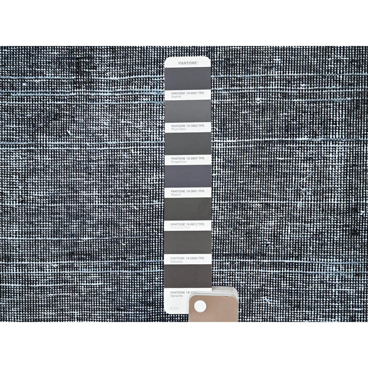 9'6" x 12'4" Vintage Hand Knotted Grey Wool Rectangle Oriental Rug - MOA10286931