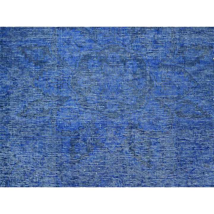 9'11" x 12'7" Vintage Hand Knotted Blue Wool Rectangle Oriental Rug - MOA10286933