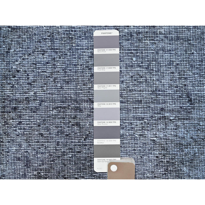 9'9" x 12'7" Vintage Hand Knotted Grey Wool Rectangle Oriental Rug - MOA10286935