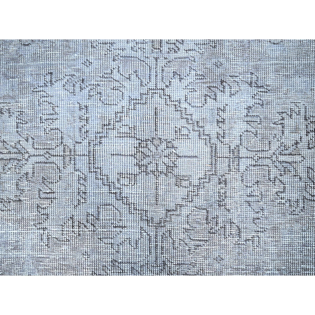 8'10" x 12'4" Vintage Hand Knotted Grey Wool Rectangle Oriental Rug - MOA10286940
