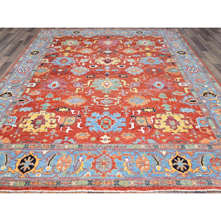 8'0" x 10'0" New Hand Knotted Red Wool Rectangle Oriental Rug - MOA10286954