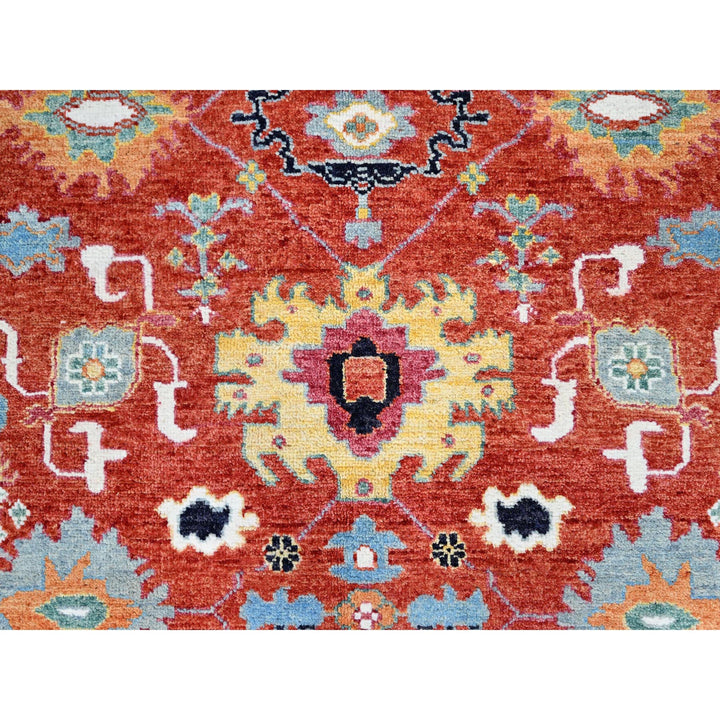 8'0" x 10'0" New Hand Knotted Red Wool Rectangle Oriental Rug - MOA10286954