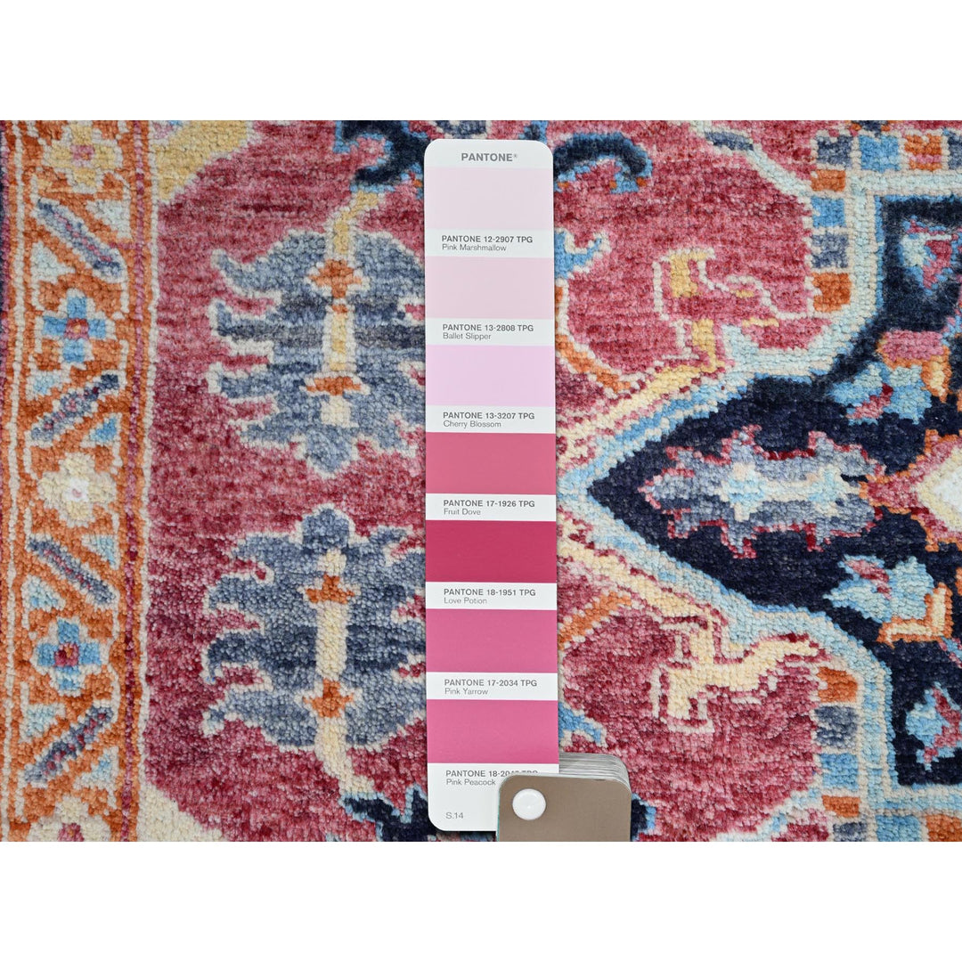 9'2" x 11'8" New Hand Knotted Pink Wool Rectangle Oriental Rug - MOA10286955