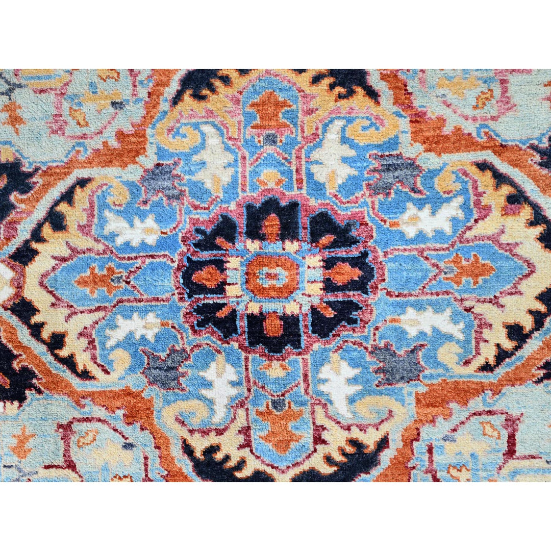 9'2" x 11'8" New Hand Knotted Pink Wool Rectangle Oriental Rug - MOA10286955