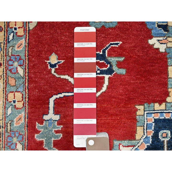 12'0" x 17'2" New Hand Knotted Red Wool Rectangle Oriental Rug - MOA10286959