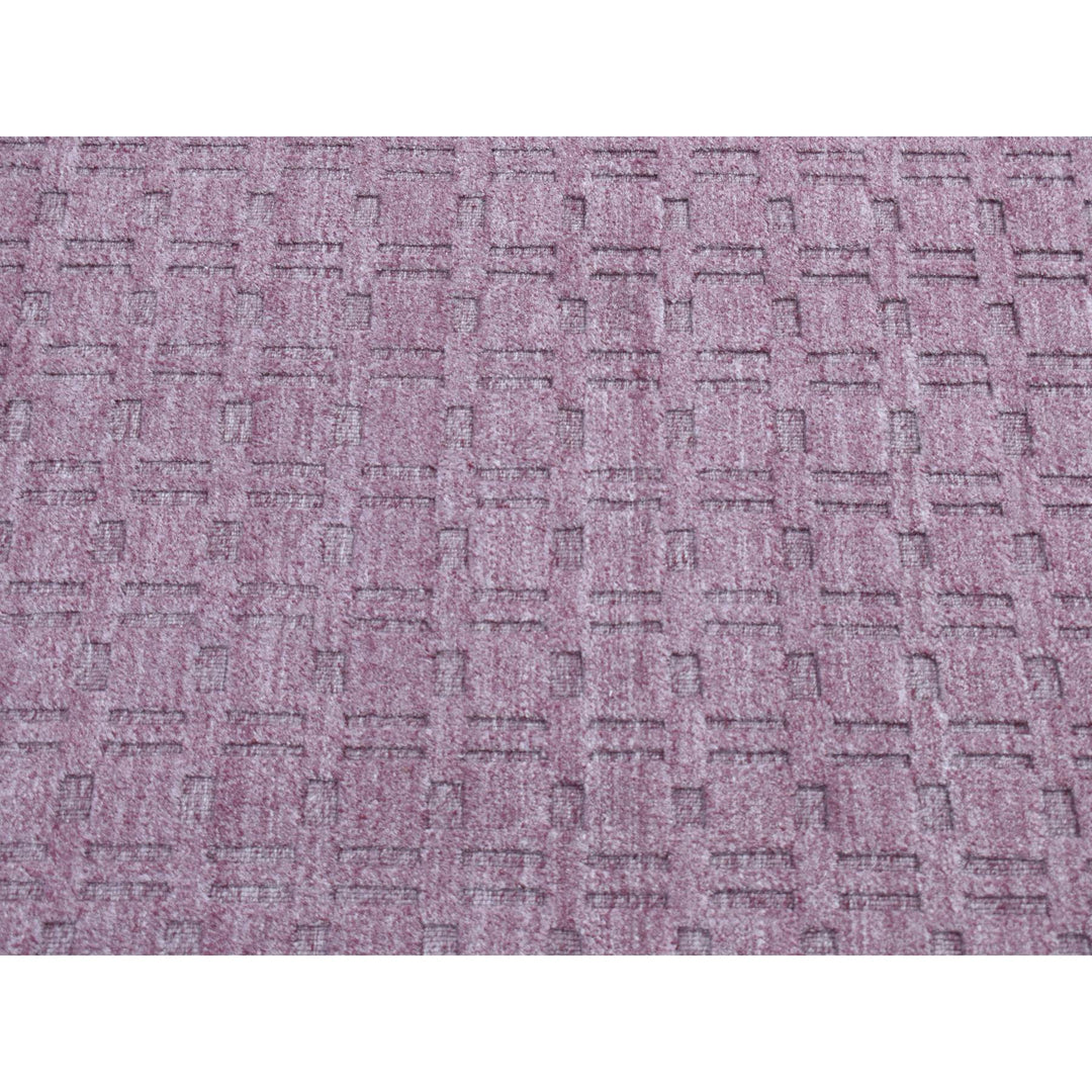 5'0" x 7'0" New Hand Loomed Purple Cotton Rectangle Oriental Rug - MOA10287175