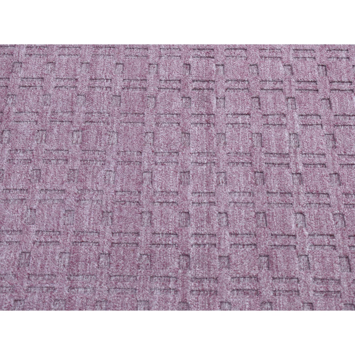 5'0" x 7'0" New Hand Loomed Purple Cotton Rectangle Oriental Rug - MOA10287175