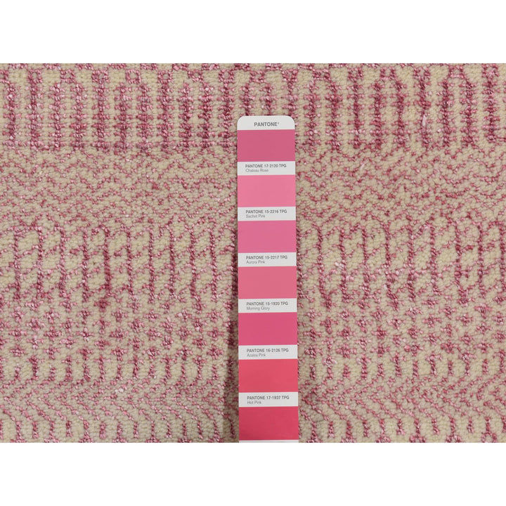 2'7" x 7'9" New Hand Knotted Pink Cotton Runner Oriental Rug - MOA10287224