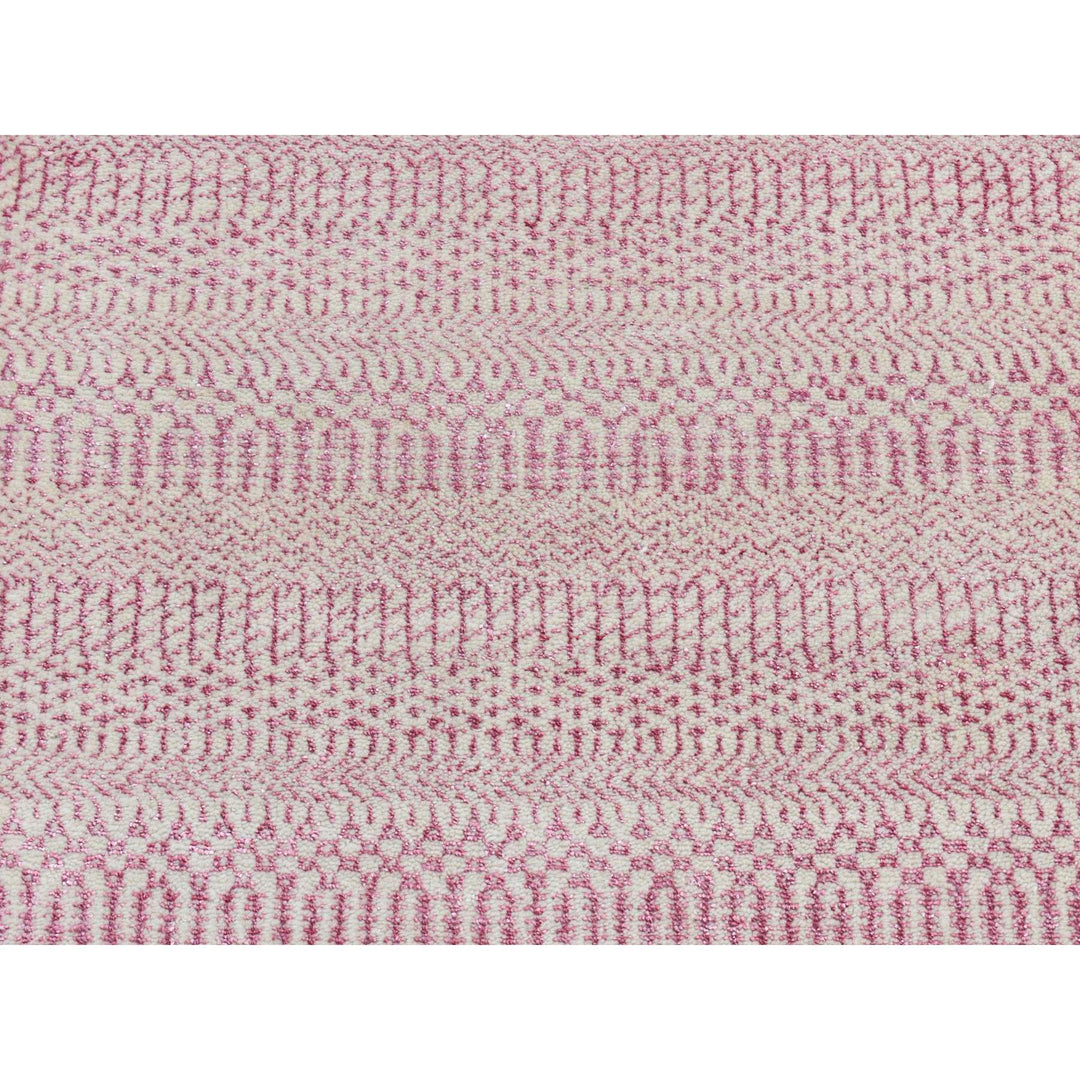 2'7" x 7'9" New Hand Knotted Pink Cotton Runner Oriental Rug - MOA10287224