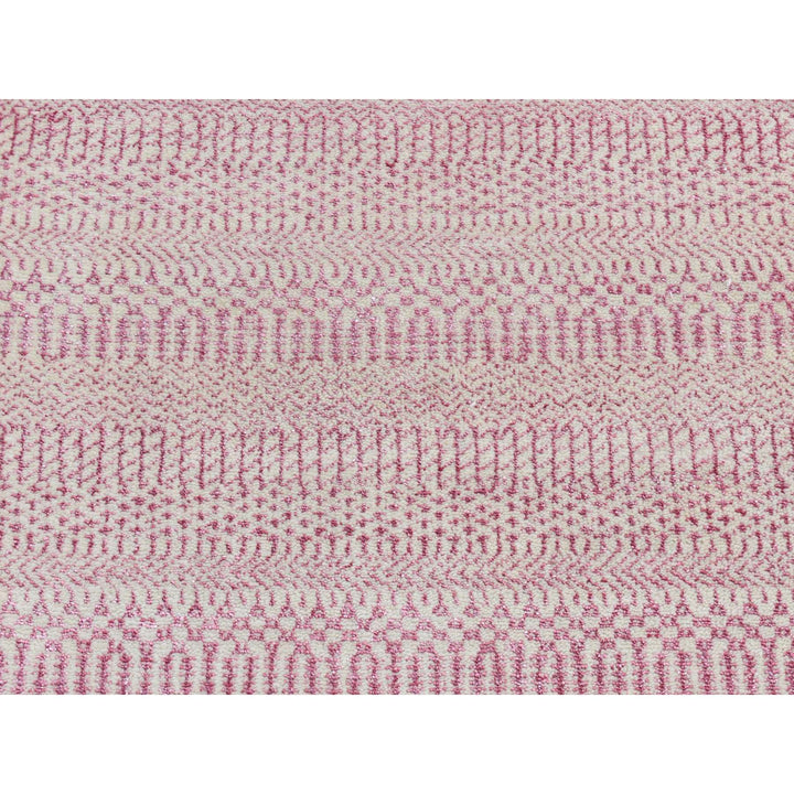 2'7" x 7'9" New Hand Knotted Pink Cotton Runner Oriental Rug - MOA10287224