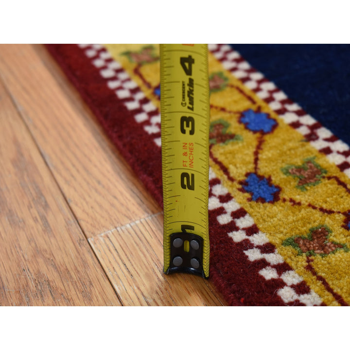 2'9" x 8'3" New Hand Knotted Yellow Wool Runner Oriental Rug - MOA10287284