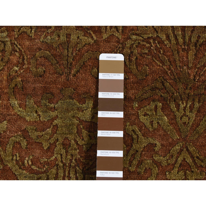 2'5" x 11'4" New Hand Knotted Brown Cotton Runner Oriental Rug - MOA10287301