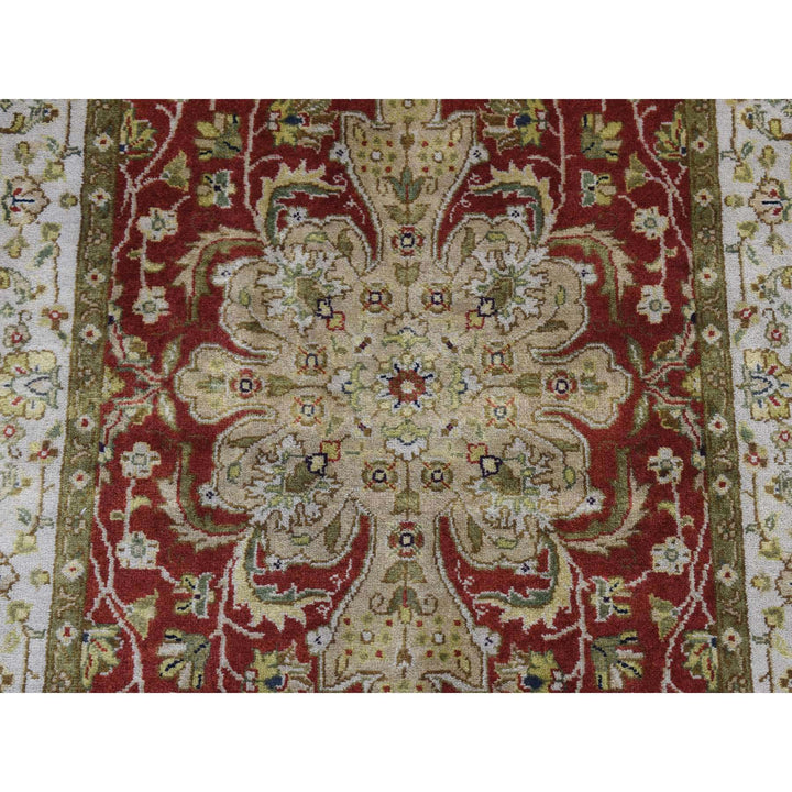 2'4" x 11'5" New Hand Knotted Red Cotton Runner Oriental Rug - MOA10287305