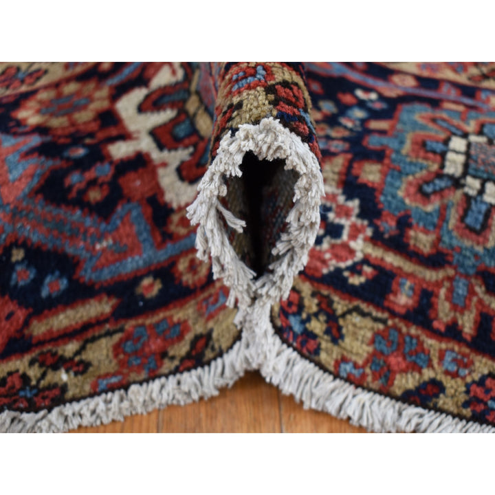 9'4" x 12'10" Vintage Hand Knotted Red Wool Rectangle Oriental Rug - MOA10287310