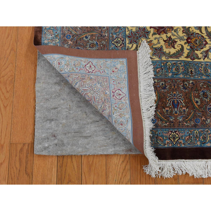 6'8" x 10'1" New Hand Knotted Brown Cotton Rectangle Oriental Rug - MOA10287315