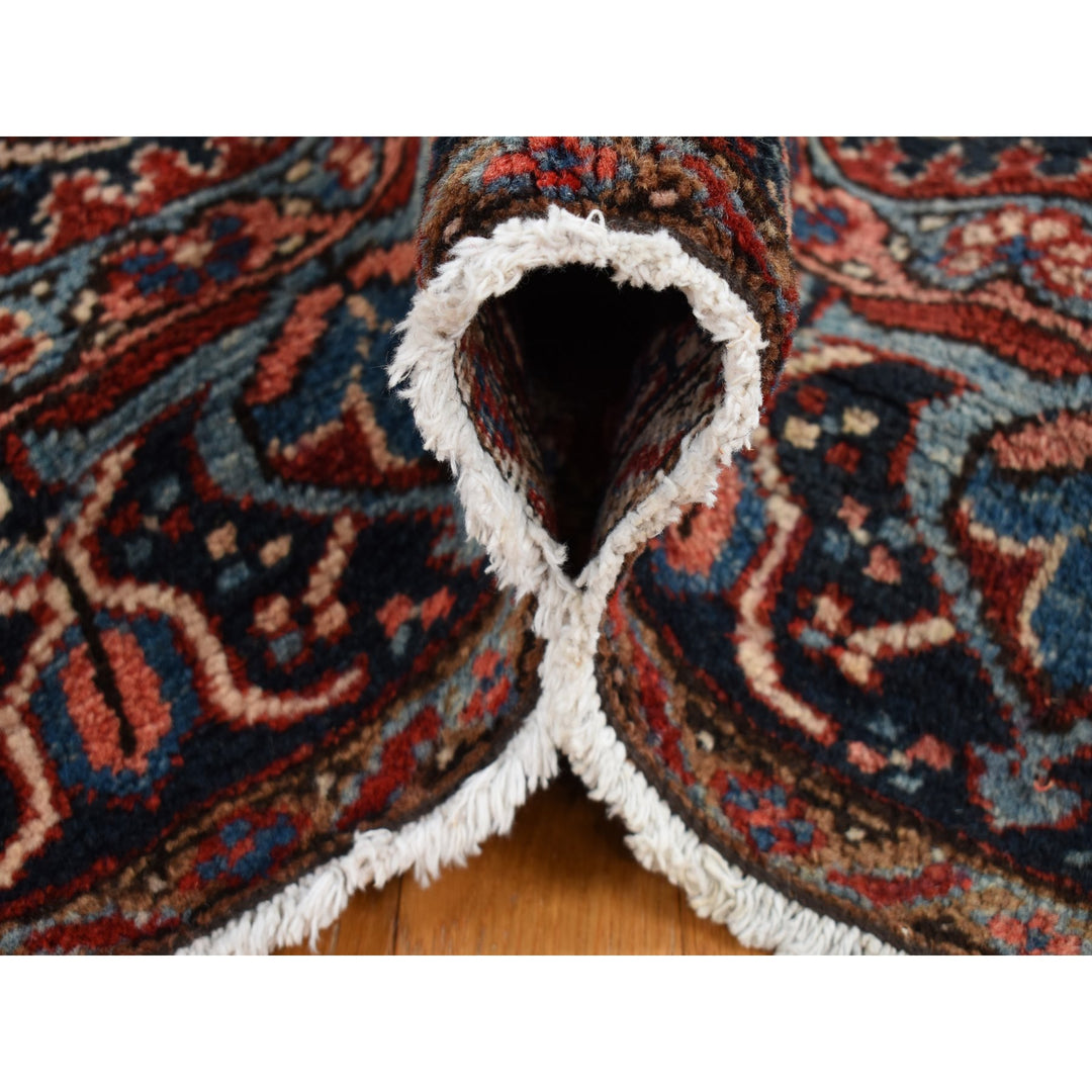 7'3" x 9'7" Vintage Hand Knotted Red Wool Rectangle Oriental Rug - MOA10287401
