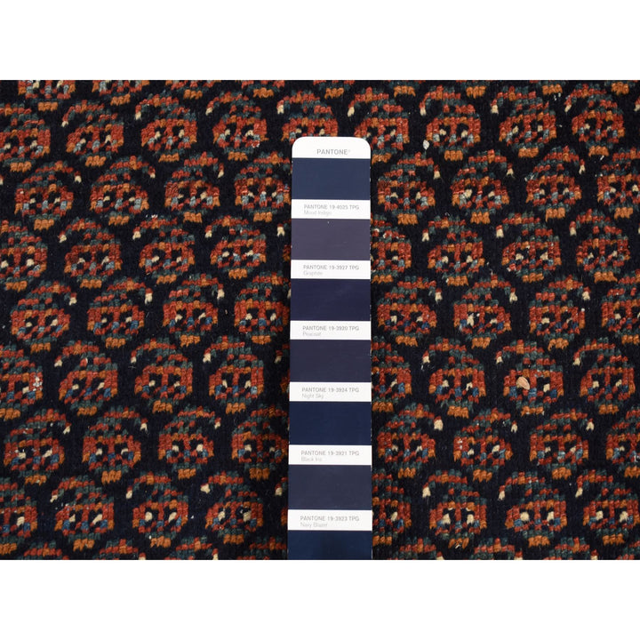 4'4" x 6'10" Vintage Hand Knotted Blue Wool Rectangle Oriental Rug - MOA10287404