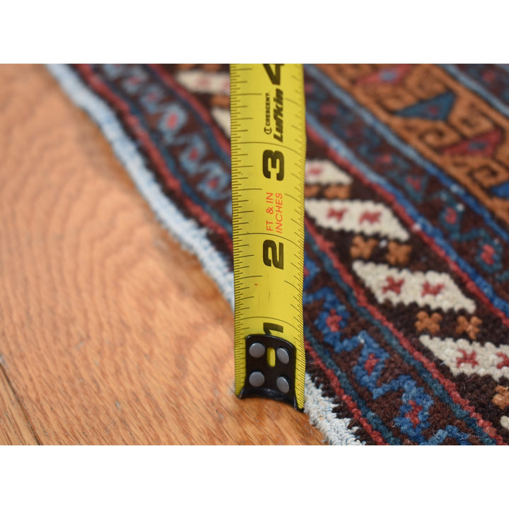 4'4" x 6'10" Vintage Hand Knotted Blue Wool Rectangle Oriental Rug - MOA10287404