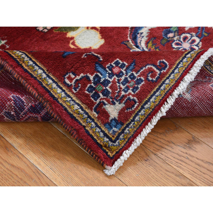 3'0" x 4'9" New Hand Knotted Red Wool Rectangle Oriental Rug - MOA10287435