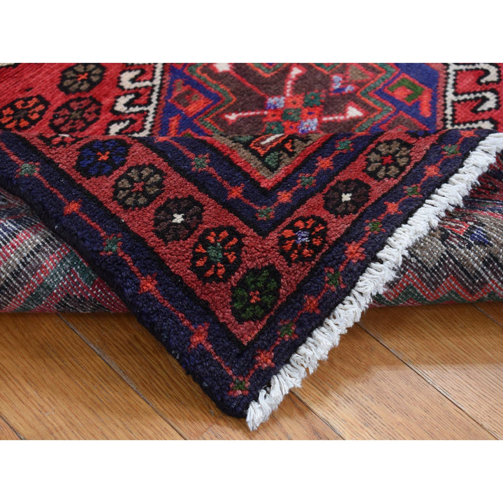 3'5" x 4'9" New Hand Knotted Red Wool Rectangle Oriental Rug - MOA10287436