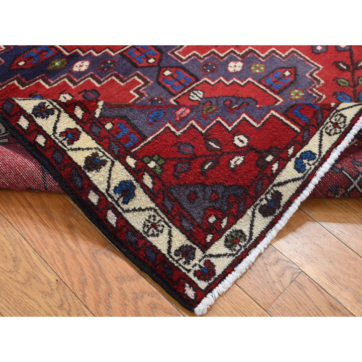 3'5" x 5'0" New Hand Knotted Red Wool Rectangle Oriental Rug - MOA10287447