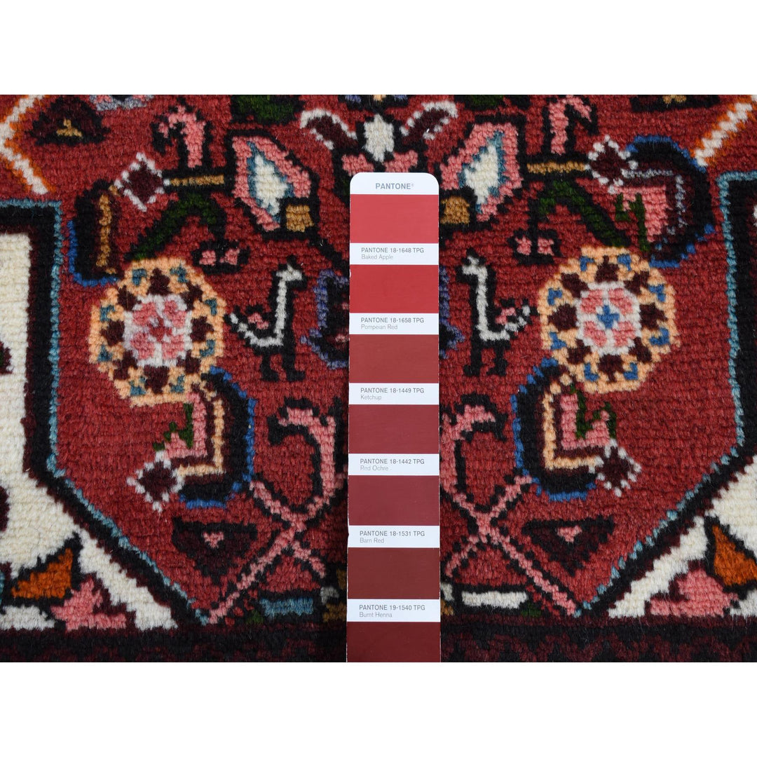 3'4" x 4'10" New Hand Knotted Red Wool Rectangle Oriental Rug - MOA10287451