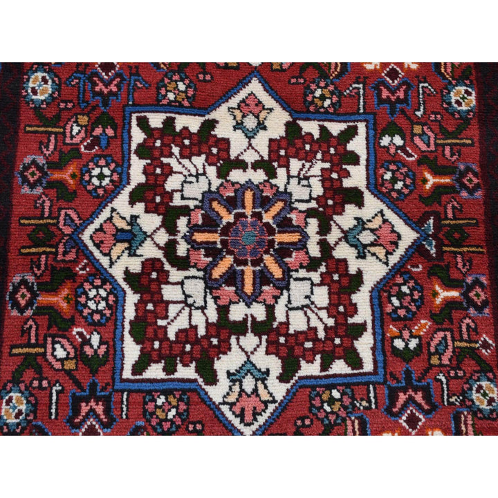 3'4" x 4'10" New Hand Knotted Red Wool Rectangle Oriental Rug - MOA10287451