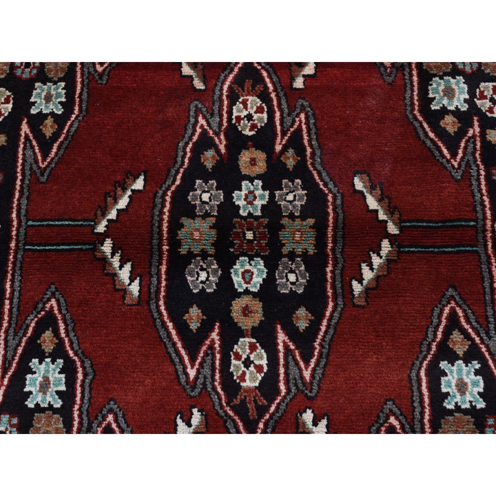 3'6" x 4'8" New Hand Knotted Red Wool Rectangle Oriental Rug - MOA10287454