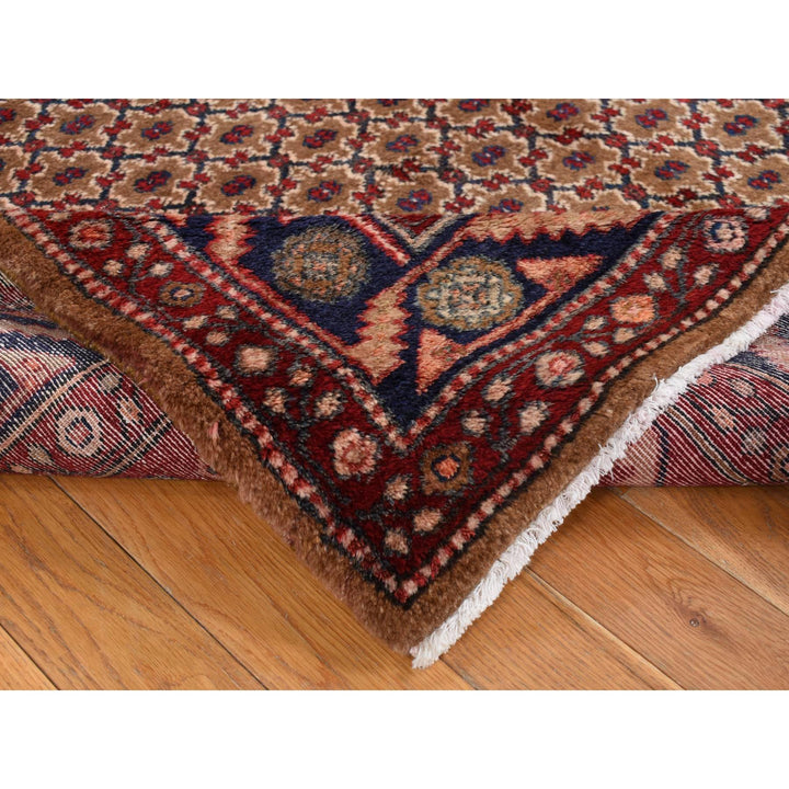 5'0" x 9'6" New Hand Knotted Brown Wool Runner Oriental Rug - MOA10287456