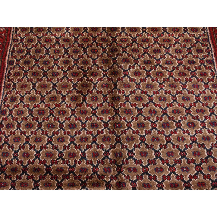 5'0" x 9'6" New Hand Knotted Brown Wool Runner Oriental Rug - MOA10287456