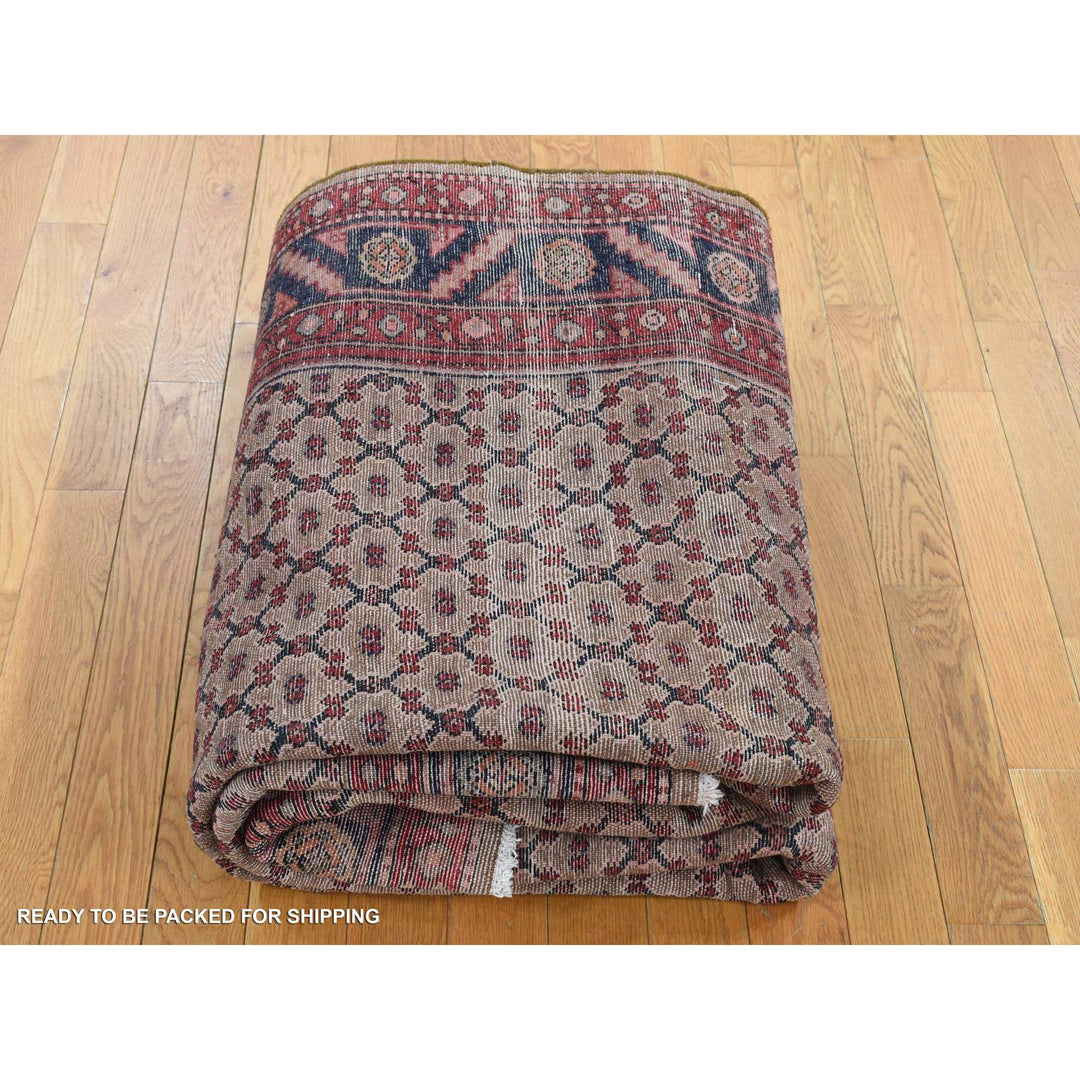 5'0" x 9'6" New Hand Knotted Brown Wool Runner Oriental Rug - MOA10287456