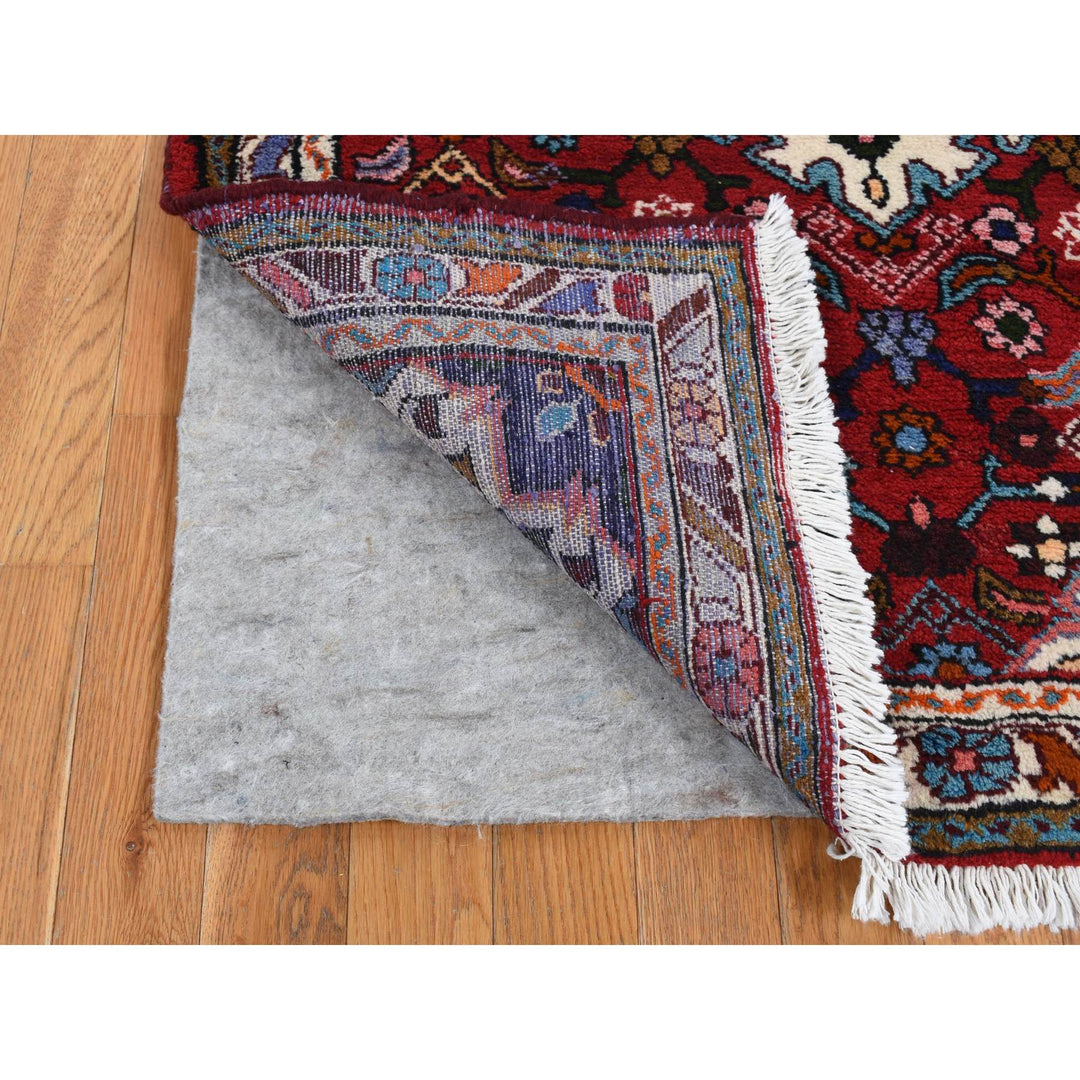 3'7" x 4'8" New Hand Knotted Red Wool Rectangle Oriental Rug - MOA10287457