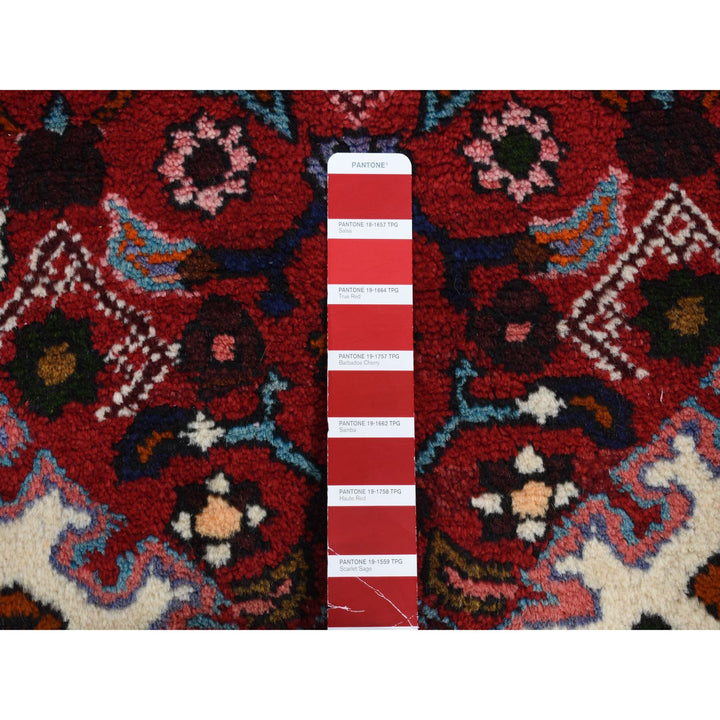 3'7" x 4'8" New Hand Knotted Red Wool Rectangle Oriental Rug - MOA10287457