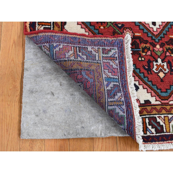 3'5" x 5'1" New Hand Knotted Red Wool Rectangle Oriental Rug - MOA10287468