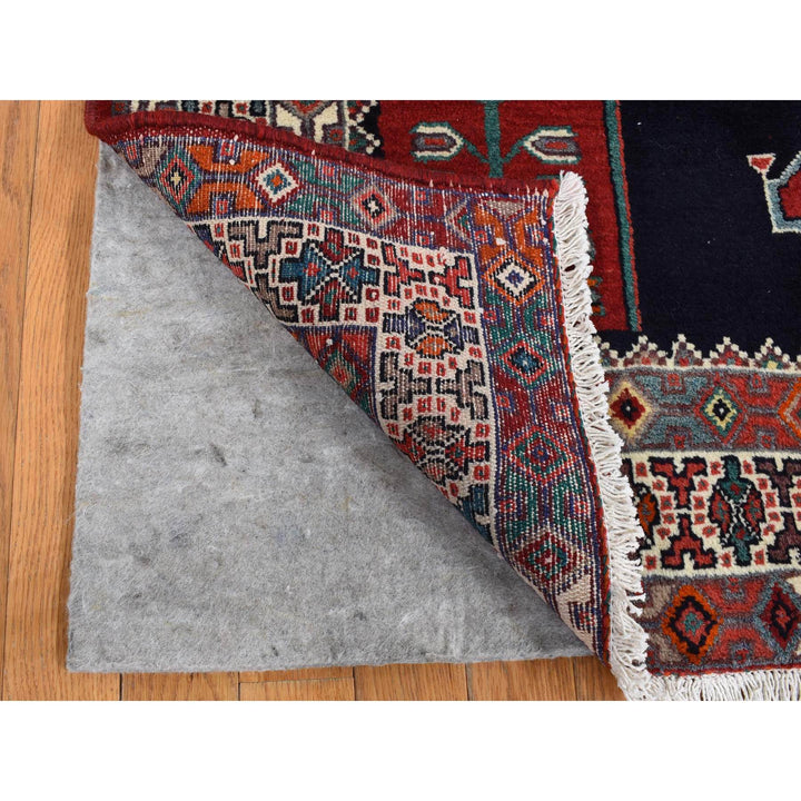 4'8" x 9'7" New Hand Knotted Blue Wool Rectangle Oriental Rug - MOA10287472