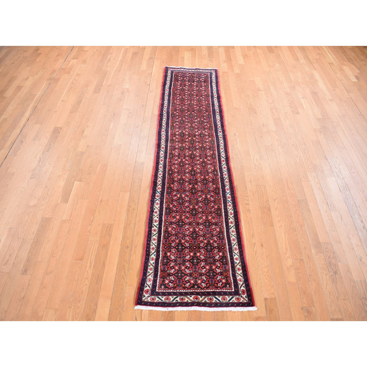 2'6" x 10'0" New Hand Knotted Red Wool Runner Oriental Rug - MOA10287476