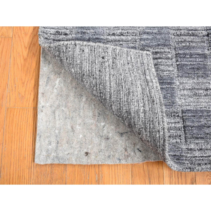 2'0" x 2'0" New Hand Loomed Grey Wool Square Oriental Rug - MOA10287481