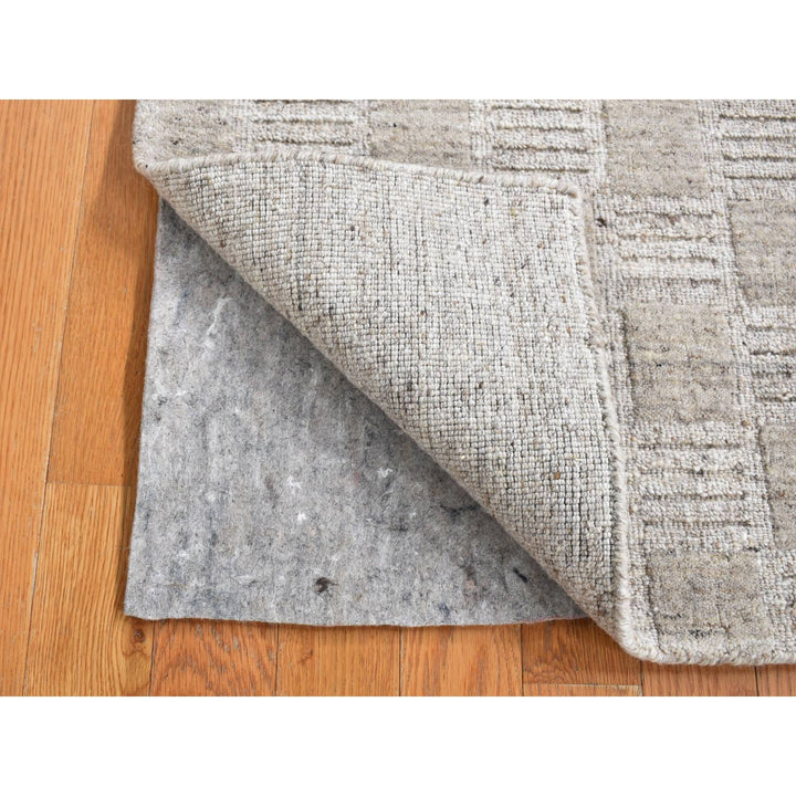 2'0" x 2'1" New Hand Loomed Beige Wool Square Oriental Rug - MOA10287486