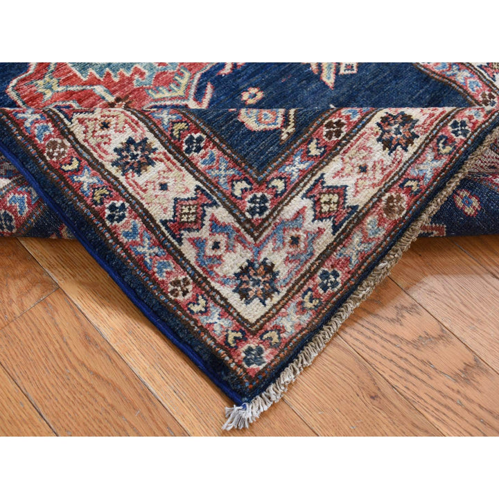 2'9" x 8'2" New Hand Knotted Blue Wool Runner Oriental Rug - MOA10287490