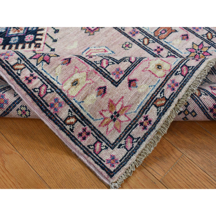 2'8" x 8'10" New Hand Knotted Pink Wool Runner Oriental Rug - MOA10287504